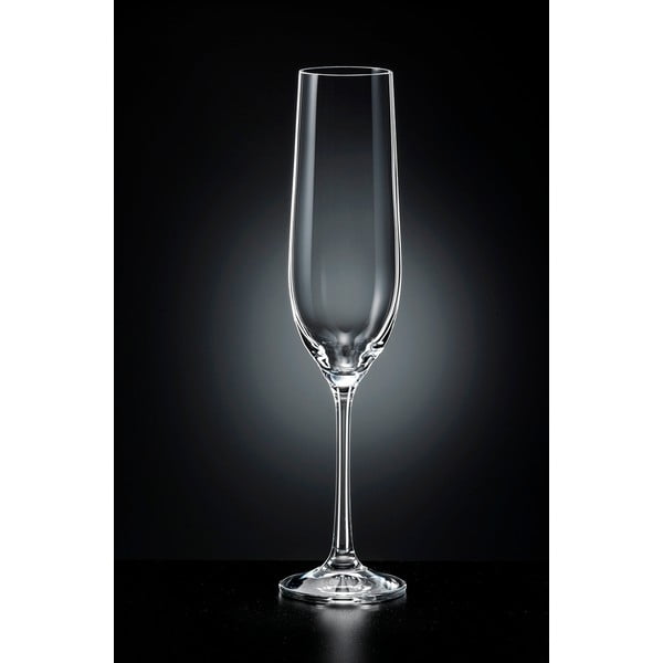 Set 6 pahare pentru șampanie Crystalex Viola, 190 ml-image-1