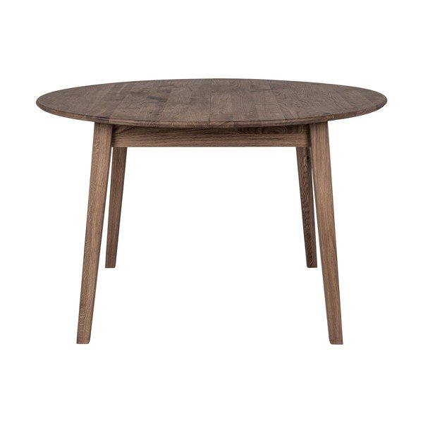 Masă de dining rotundă extensibilă din lemn de stejar ø 118 cm Metz – House Nordic-image-1