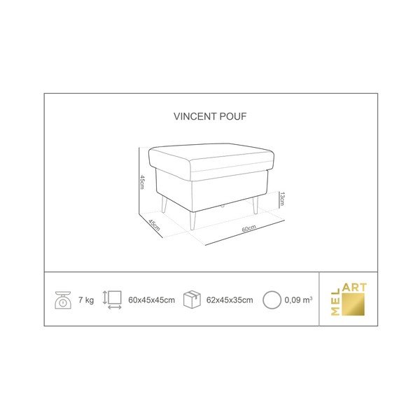 Taburet Mazzini Sofas Iris, roz-image-1