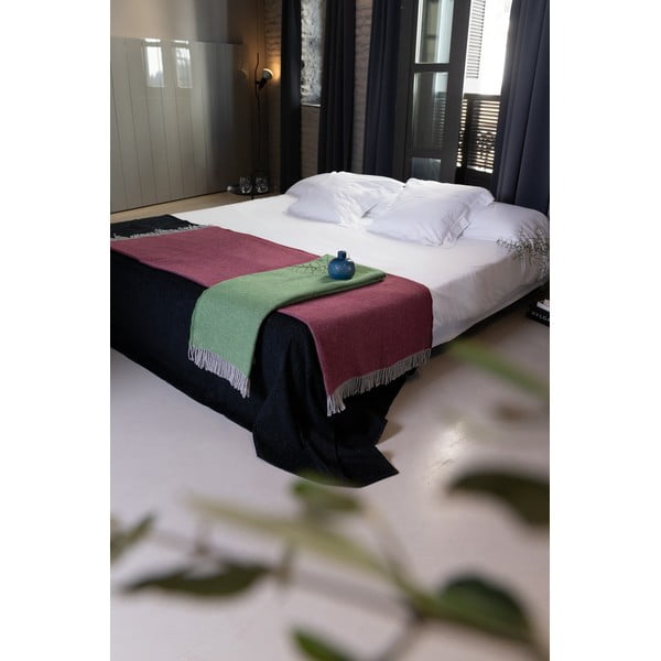 Pled din amestec de bumbac Euromant Jade, 140 x 180 cm, roșu vișiniu-image-3