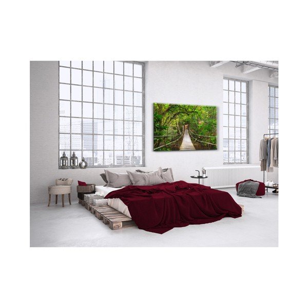 Tablou Styler Glas Nature Forest Bridge, 80 x 120 cm-image-2
