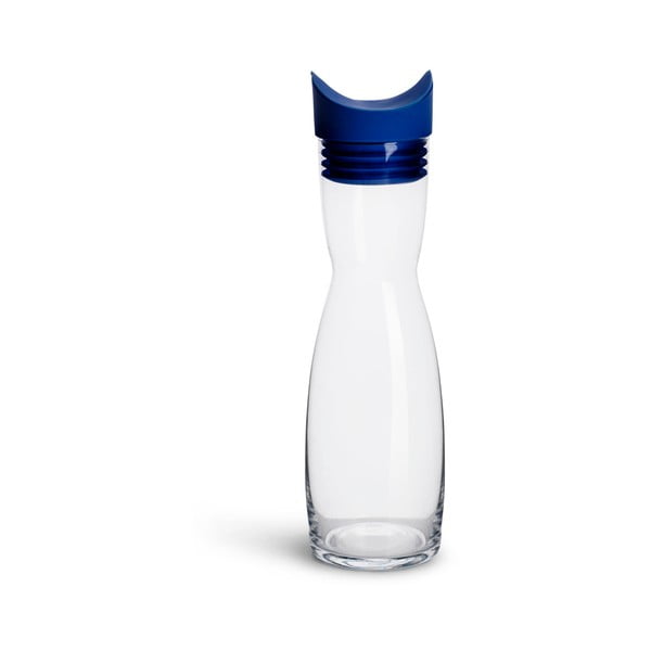 Sticlă cu sistem de închidere din silicon albastru Sagaform Flip, 1 l