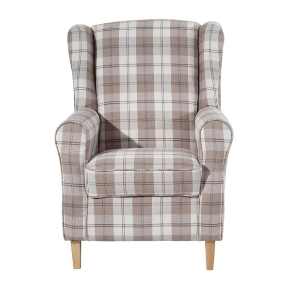 Fotoliu în carouri Max Winzer Lorris Vintage, bej-image-3
