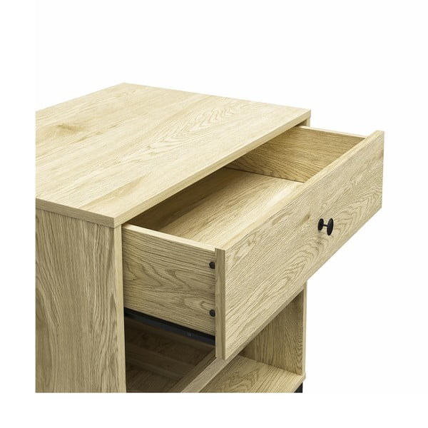 Dulap vinotecă în culoare naturală cu aspect de lemn de pin pentru 6 sticle, 60x83 cm Tamlin - Queer Eye-image-4