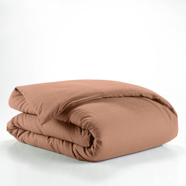 Husă de pilotă somon din bumbac pentru pat de o persoană 140x200 cm Lina – douceur d'intérieur