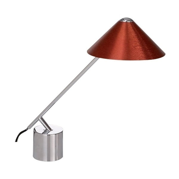 Lampă de birou Design Twist Fao, abajur roșu