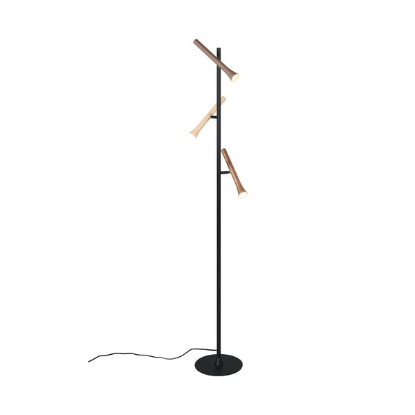 Lampadar negru LED cu abajur din metal (înălțime 150 cm) Fiato – Trio-image-1