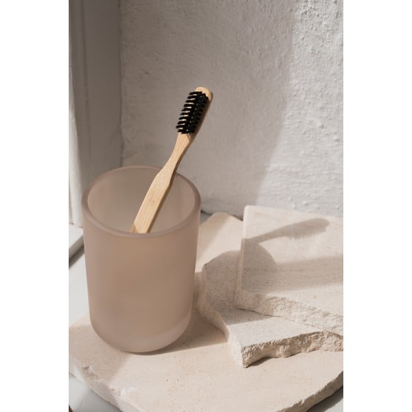 Suport pentru periuța de dinți bej din sticlă Modest – Mette Ditmer Denmark-image-1