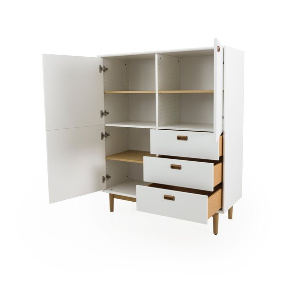 Comodă albă înaltă 114x137 cm Svea – Tenzo-image-4