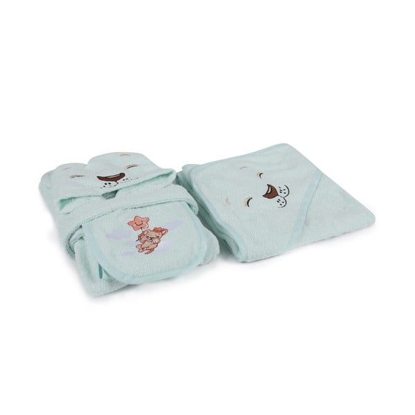 Halat pentru copii verde mentă pentru 1-2 ani din bumbac Aslan – Foutastic