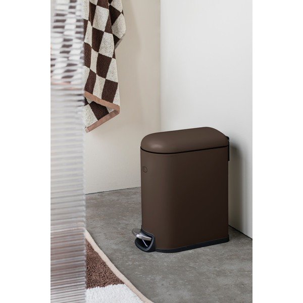 Coș de gunoi maro cu pedală din metal 5 l Mini-Walther – Mette Ditmer Denmark-image-1