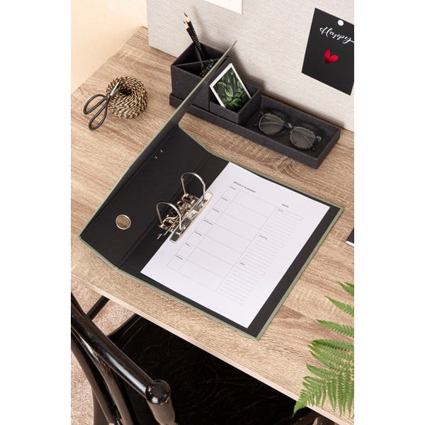 Organizator verde pentru documente din carton Archie Canvas Paper Laminate – Bigso-image-1