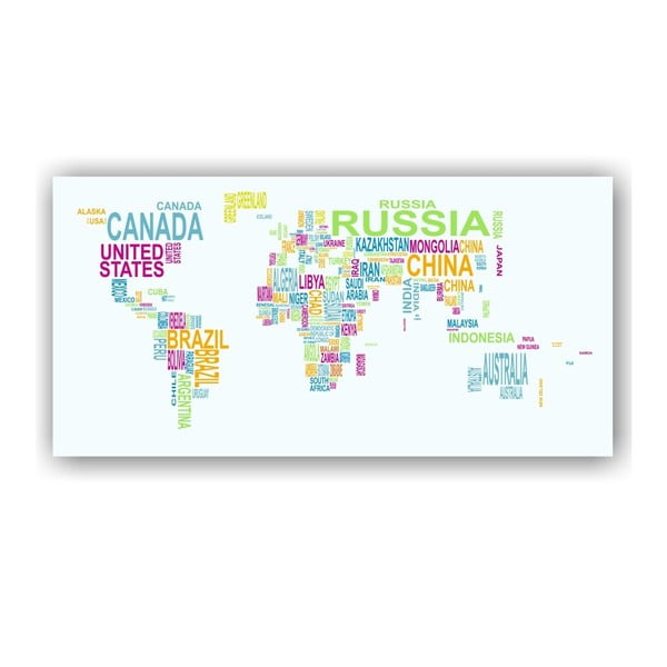 Hartă a lumii de perete Tomasucci World Map, 80 x 160 cm