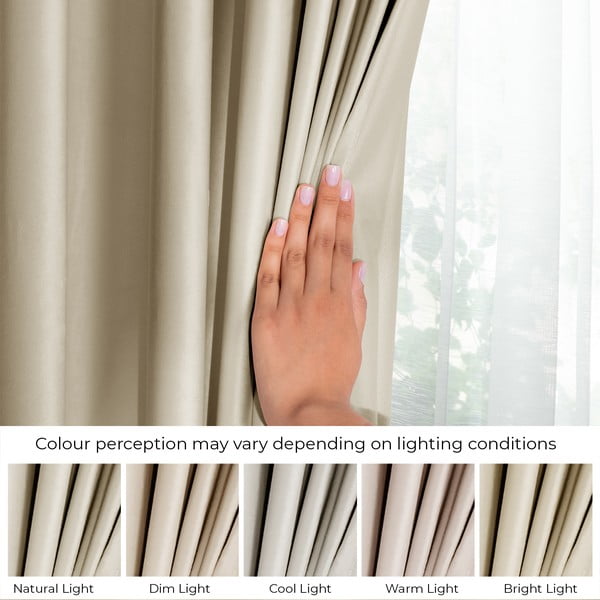 Draperie maro/bej dimout (semi-opacă) din catifea 140x245 cm Eyelets – Restilo-image-4