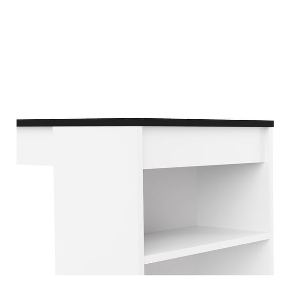 Masă bar TemaHome Aravis, alb - negru-image-2