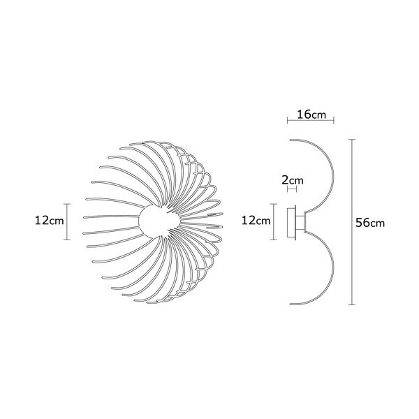 Aplică Opviq lights Aspendos, ø 56 cm, negru-image-3