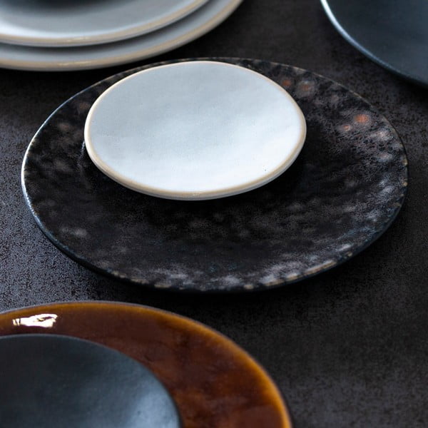 Farfurie/platou din gresie ceramică Costa Nova Roda Iris, ⌀ 28 cm, gri-image-1