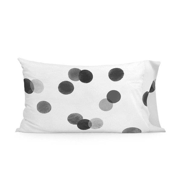 Set 2 fețe de pernă din bumbac Blanc Shine Confetti, 50 x 75 cm