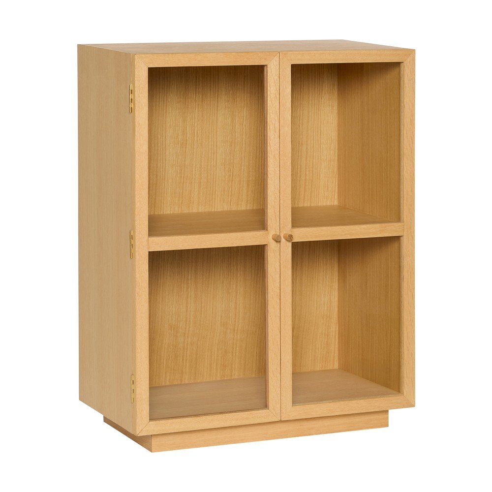 Vitrină în culoare naturală cu aspect de lemn de stejar suspendată 70x90x39 cm Mae – Hübsch