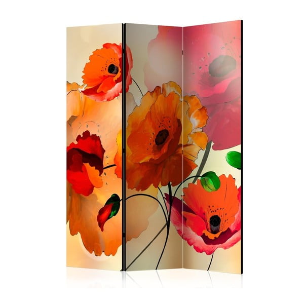 Paravan Artgeist Watercolor Poppy, 135 x 172 cm