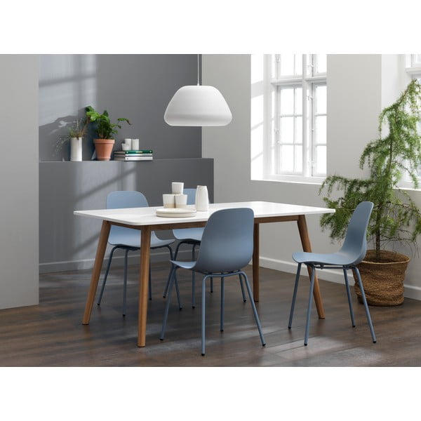 Set 2 scaune Unique Furniture Whitby, gri - albastru-image-1