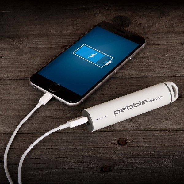Baterie externă pentru călătorii Pebble Ministick, alb-image-1