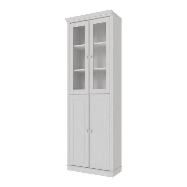 Vitrină albă din lemn de pin 74x223x37 cm Anita – Støraa-image-2