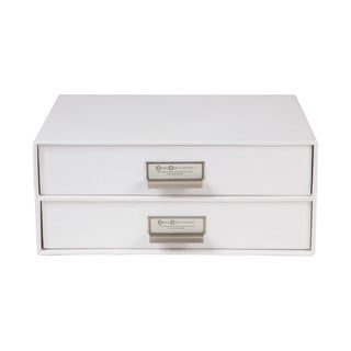 Organizator cu 2 sertare pentru documente Bigso Box of Sweden Birger, 33 x 22,5 cm, alb