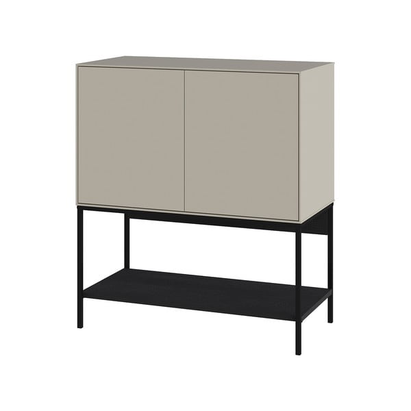 Dulap negru/crem 80x90x40 cm Amira – Marckeric