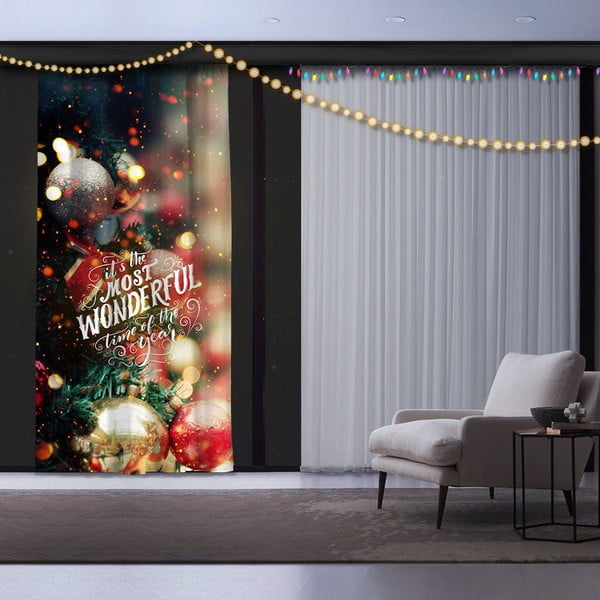 Draperie Crăciun Christmas Wonderful, 140 x 260 cm