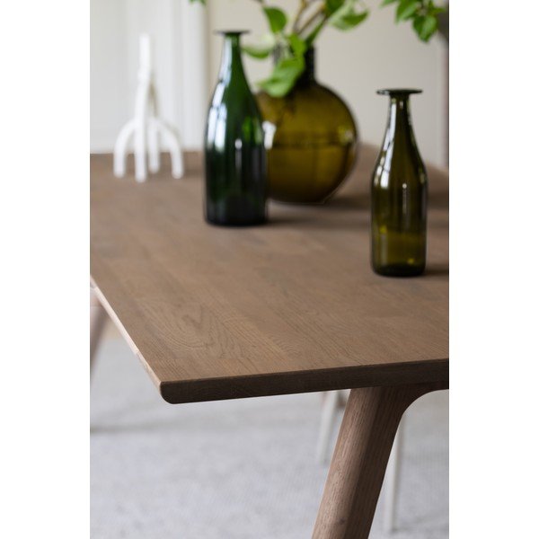 Masă de dining extensibilă din lemn de stejar 95x220 cm Clapperton – Rowico-image-4