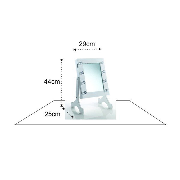 Oglindă cosmetică cu led 29x44 cm Coffer Lux LED – Tomasucci-image-2