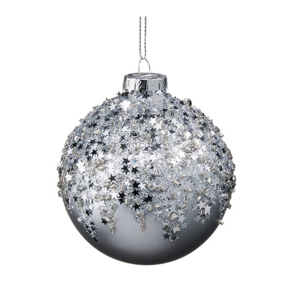 Decorațiune de Crăciun din sticlă cu stele argintii Butlers, ⌀ 8 cm