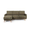 Colțar verde extensibil cu tapițerie din catifea reiată  (cu colț variabil) Tori – Bonami Selection