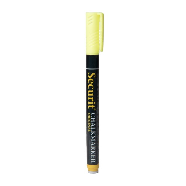 Marker cretă pe bază de apă Securit® Yellow Small, galben