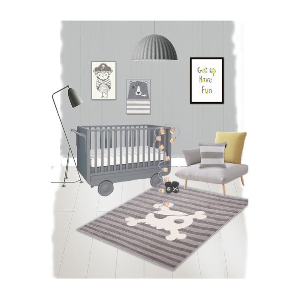 Covor pentru copii Nattiot Sweet Skull, 120 x 170 cm-image-3