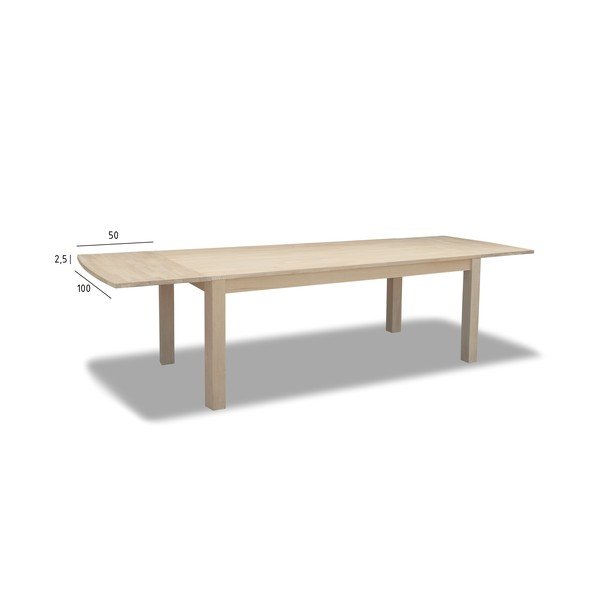Extensie pentru masă din lemn masiv de stejar 100x50 cm Paris – Furnhouse-image-2