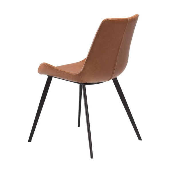 Scaun dining din piele artificială DAN–FORM Denmark Hype, maro-image-2