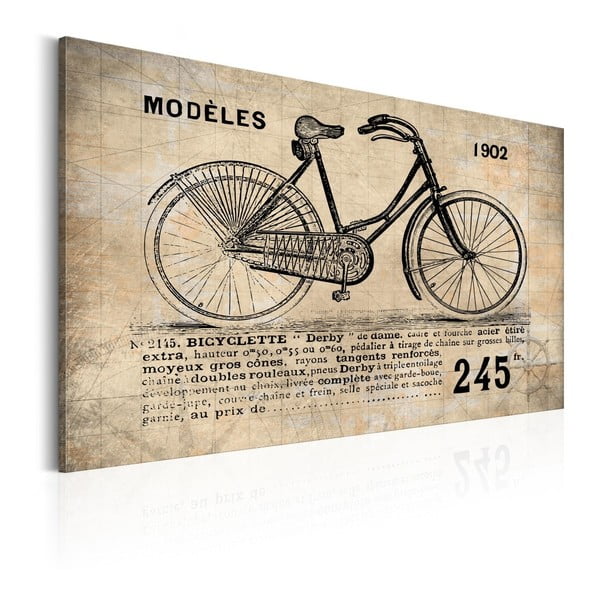 Tablou pe pânză Bimago Bicyclette, 40 x 60 cm