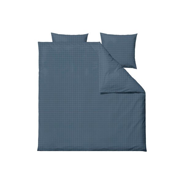 Lenjerie de pat albastru-închis din damasc pentru pat dublu/extinsă 200x220 cm Clear – Södahl-image-3