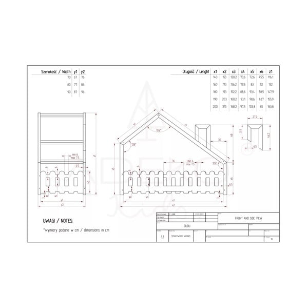 Pat pentru copii în formă de căsuță 70x140 cm Dudu - Adeko-image-3
