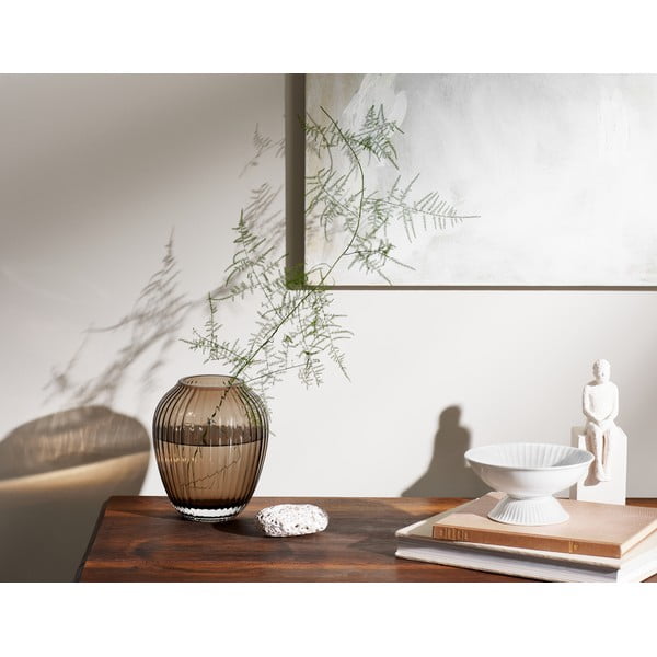 Vază din sticlă Kähler Design Omaggio, înălțime 18,5 cm, maro-image-1