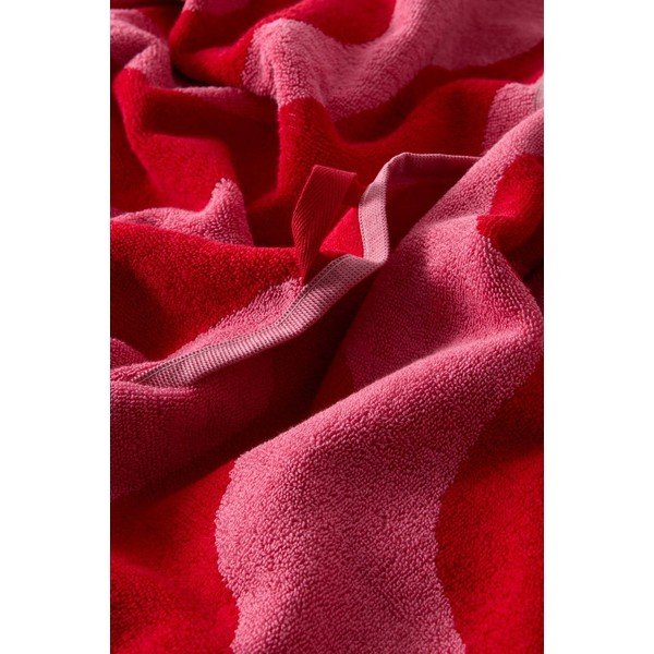 Prosop roșu/roz din bumbac 90x150 cm Waves – Jotex-image-4