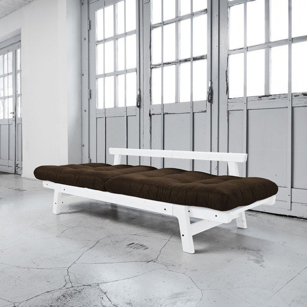Canapea extensibilă Karup Step White/Choco Brown-image-3