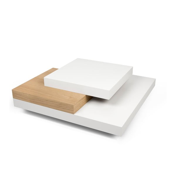 Măsuță TemaHome Slate, alb/maro deschis-image-2