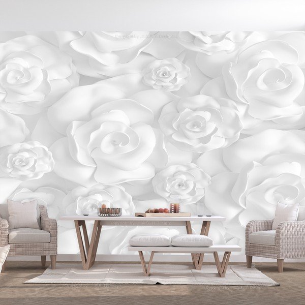 Tapet în format mare Artgeist Plaster Flowers, 200 x 140 cm-image-1
