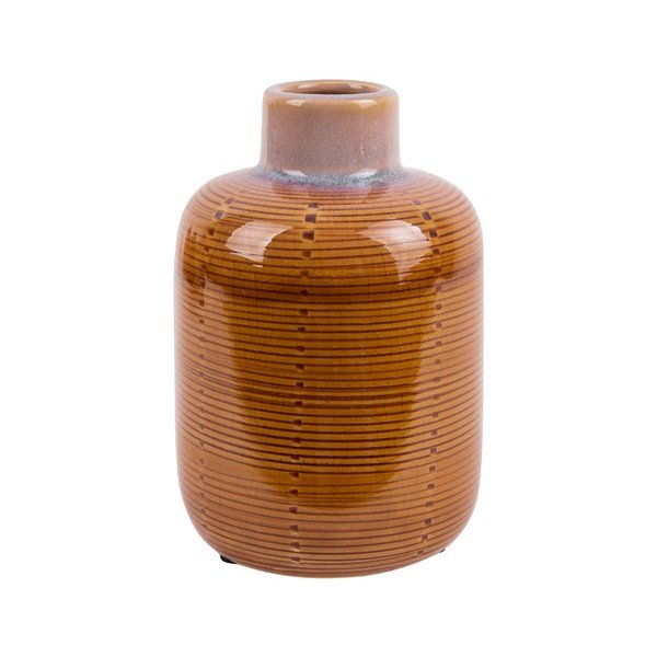 Vază din ceramică PT LIVING Bottle, înălțime 14 cm, portocaliu