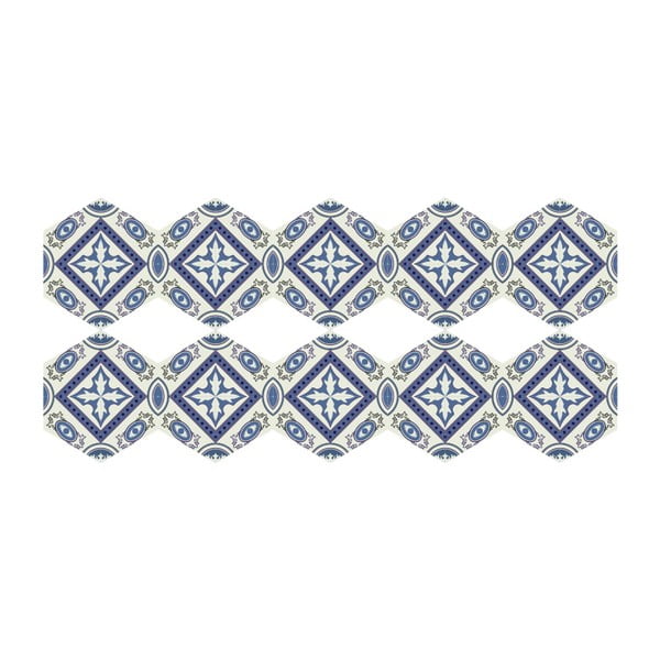 Set 10 autocolante de podea Ambiance Hexagons Leornardina, 40 x 90 cm