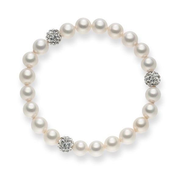 Brățară cu perle White Lady, 19 cm