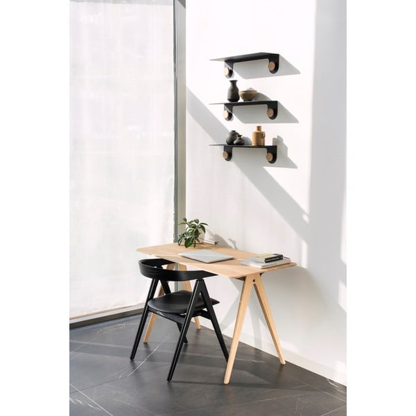 Birou din lemn de stejar 60x120 cm Ava – Gazzda-image-1